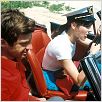 Pierrot el loco : photo Anna Karina, Jean-Luc Godard, Jean-Paul Belmondo