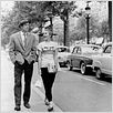 Al final de la escapada : photo Jean Seberg, Jean-Luc Godard, Jean-Paul Belmondo