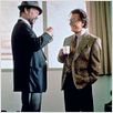 La cortina de humo : photo Barry Levinson, Dustin Hoffman, Robert De Niro