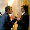 In the Loop : photo Armando Iannucci, Chris Addison, Peter Capaldi