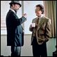 La cortina de humo : photo Barry Levinson, Dustin Hoffman, Robert De Niro