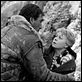 La Strada : photo Anthony Quinn, Federico Fellini, Giulietta Masina