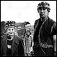 La Strada : photo Anthony Quinn, Federico Fellini, Giulietta Masina
