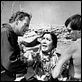 Centauros del desierto : photo Jeffrey Hunter, John Ford, John Wayne