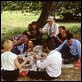 Milou en mayo : photo Bruno Carette, Dominique Blanc, Louis Malle, Michel Duchaussoy, Michel Piccoli