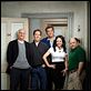 Larry David : photo Jason Alexander, Jerry Seinfeld, Julia Louis-Dreyfus, Larry David, Michael Richards