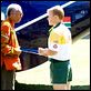 Invictus : photo Clint Eastwood, Matt Damon, Morgan Freeman