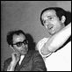 photo Antoine de Baecque, François Truffaut, Jean-Luc Godard