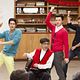 Glee : photo Chris Colfer, Harry Shum Jr., Kevin McHale, Mark Salling