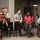 Glee : photo Amber Riley, Chris Colfer, Dianna Agron, Heather Morris, Kevin McHale